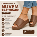 Chinelo Slide Nuvem Tratorado Feminino EVA Plataforma Super Macio Leve Confortável Antiderrapante Impermeável