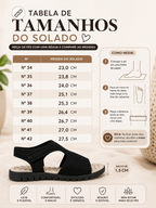 Sandalia Ortopédica Feminina Calce Fácil Confortável Massageadora Anatômica