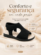Sandalia Ortopédica Feminina Calce Fácil Confortável Massageadora Anatômica