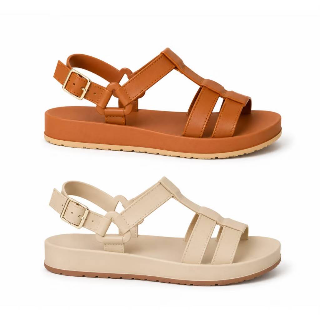 Kit 2 Pares Sandália Papete Feminina Estilosa Plataforma Tendência Casual Confortável Moda 2026