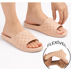 Chinelo Slide Feminino Matelassê Confortável Antiderrapante Moda Casual Dia a Dia
