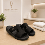 Sandália Ortopédica Feminina Confortável Ajustável com Velcro