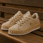 Tênis Casual feminino Palhinha Estiloso Antiderrapante Confortável Fachetado -Confortable Shoe Women