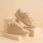 Tênis Casual feminino Palhinha Estiloso Antiderrapante Confortável Fachetado -Confortable Shoe Women