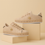 Tênis Casual feminino Palhinha Estiloso Antiderrapante Confortável Fachetado -Confortable Shoe Women